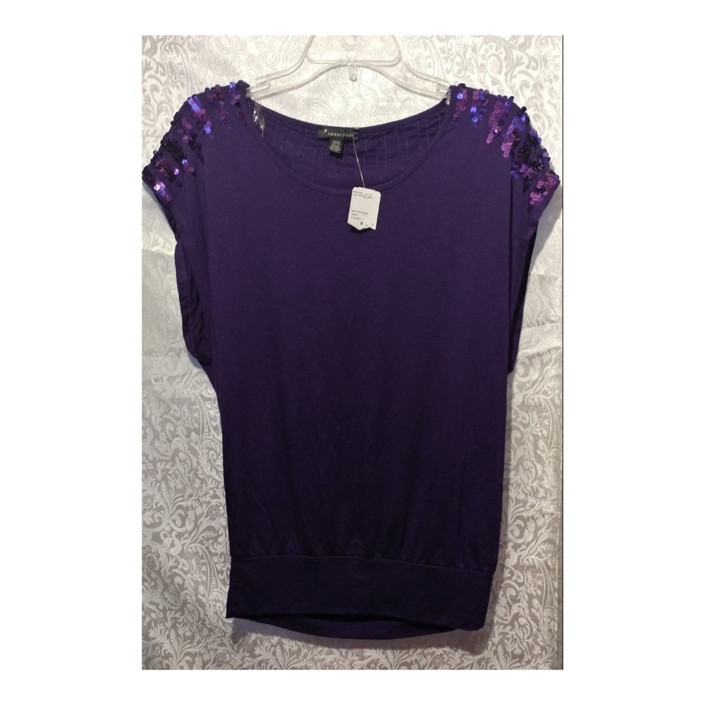 Forever 21 Purple Sequin Top